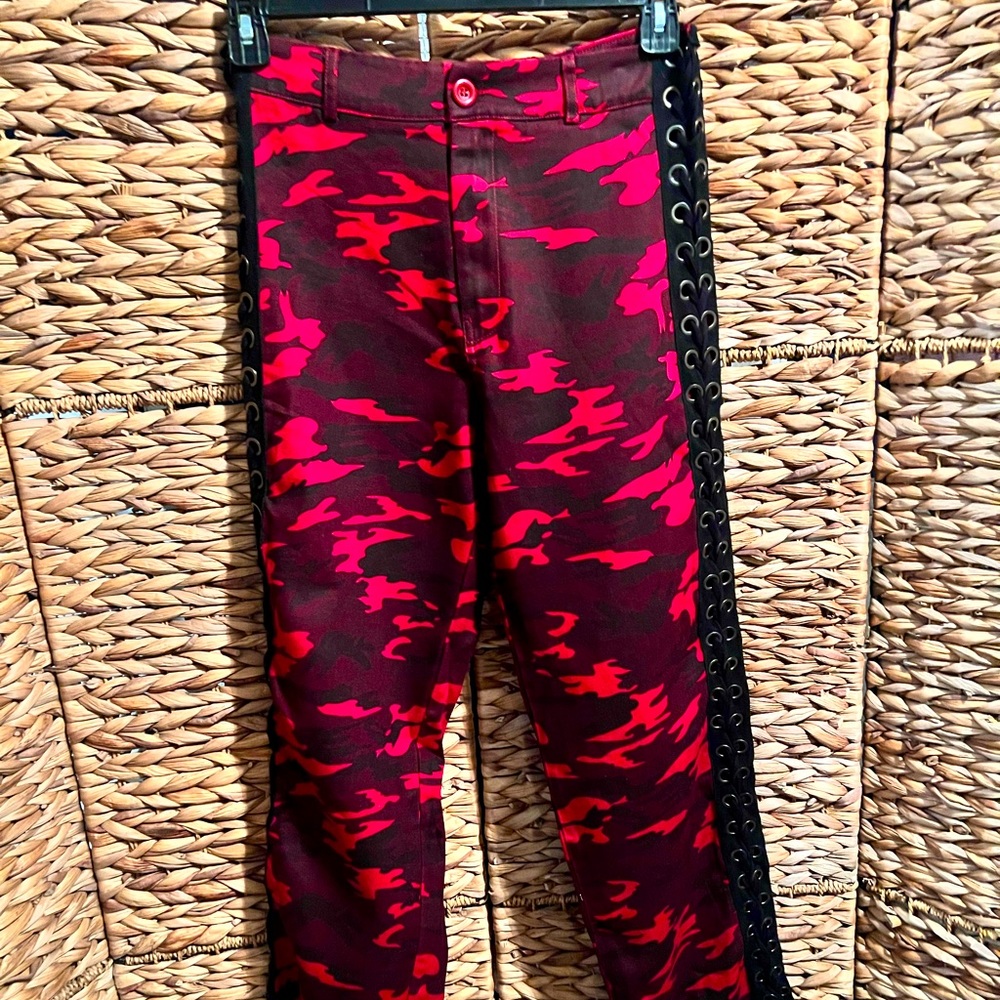 Red & Black Camou Pants